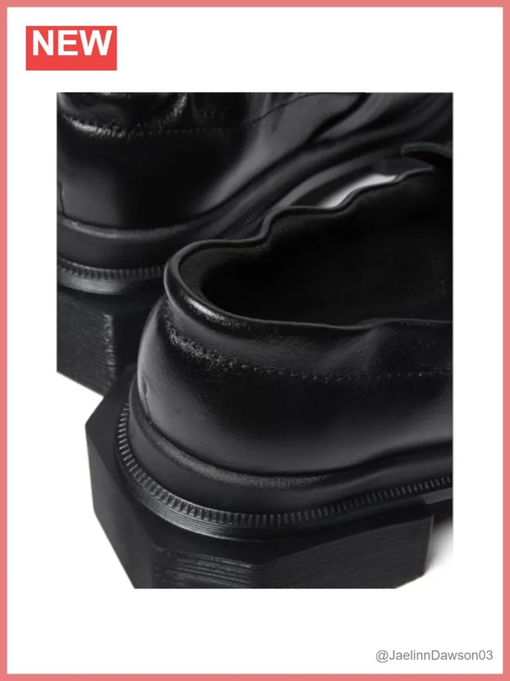 Dr Martens Maybole Loafer Milled Gloss Leather Block Heel Square Toe
